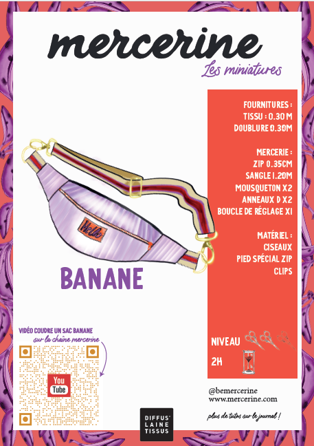 Tuto Sac banane – Patron gratuit pdf