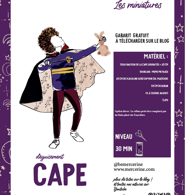 Tuto couture déguisement cape