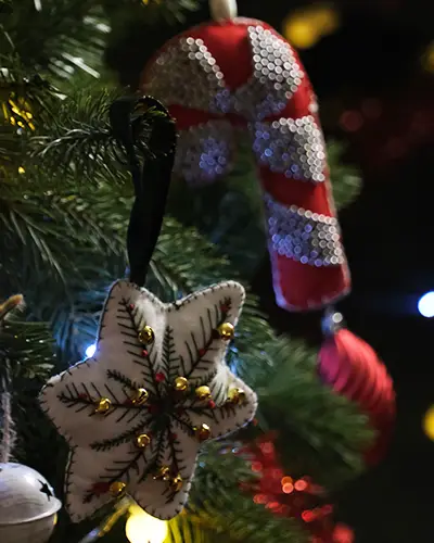 Décoration de noel en tissu