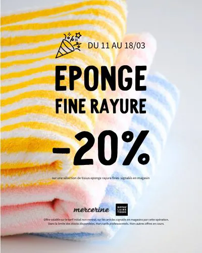 Tissu éponge en promo