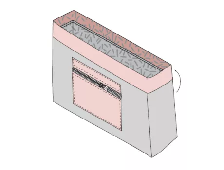 Mercerine tuto couture facile Sac Cabas doublé - pdf gratuit