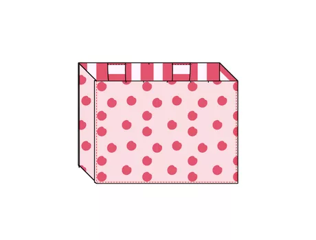 Sac de plage cousu en toile canvas rayée framboise et blanc avec doublure coton jaune blé - tuto couture Mercerine