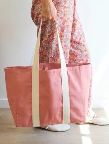 Mercerine patron pdf gratuit sac cabas simple doublure DIY couture débutant sac facile