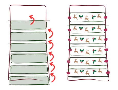 Mercerine tuto gratuit calendrier de l'avent patron PDF