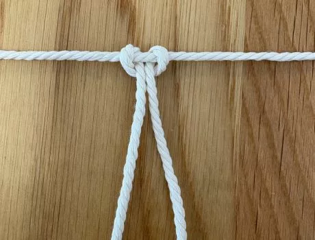 Tuto décoration de Noël en macramé nœud en tête d'alouette