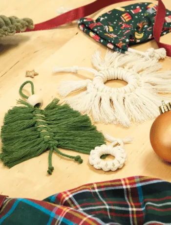 Mercerine tuto noël décoration macramé