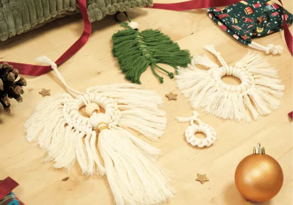 Mercerine tuto noël décoration macramé