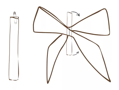 Mercerine tuto nœud en tissus simple patron PDF gratuit deco maison couture DIY