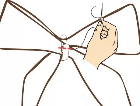 Mercerine tuto nœud en tissus simple patron PDF gratuit deco maison couture DIY