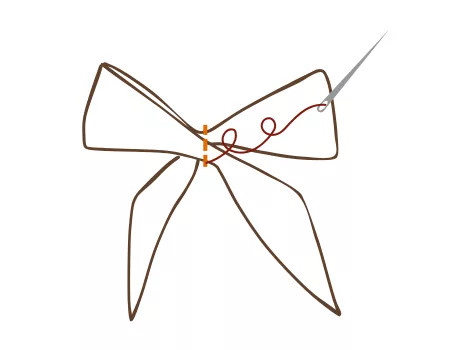 Mercerine tuto nœud en tissus simple patron PDF gratuit deco maison couture DIY