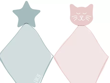 Mercerine tuto doudou plat lange en tissu simple patron PDF gratuit accessoire tendance couture DIY couture bébé