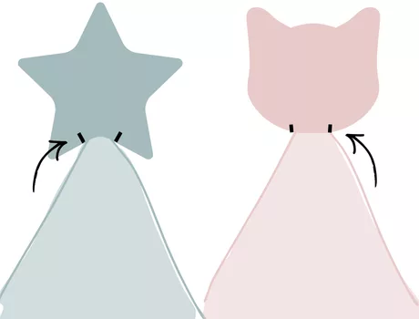 Mercerine tuto doudou plat lange en tissu simple patron PDF gratuit accessoire tendance couture DIY couture bébé