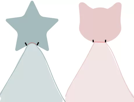 Mercerine tuto doudou plat lange en tissu simple patron PDF gratuit accessoire tendance couture DIY couture bébé