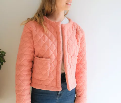 Mercerine tuto veste matelassée femme tendance adulte tuto gratuit mode couture DIY