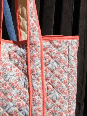 Mercerine tuto sac cabas tissu matelassé tendance accessoire couture tuto gratuit mode couture DIY