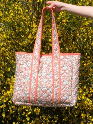 Mercerine tuto sac cabas tissu matelassé tendance accessoire couture tuto gratuit mode couture DIY