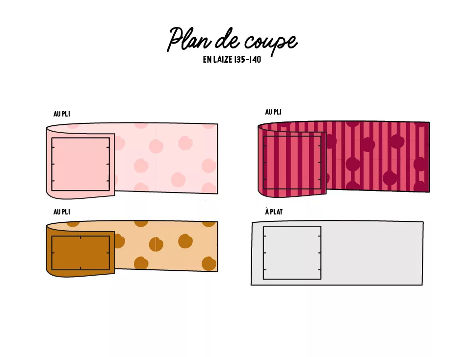 Trousse d'école double compartiments bicolore sergé de coton - tuto couture Mercerine