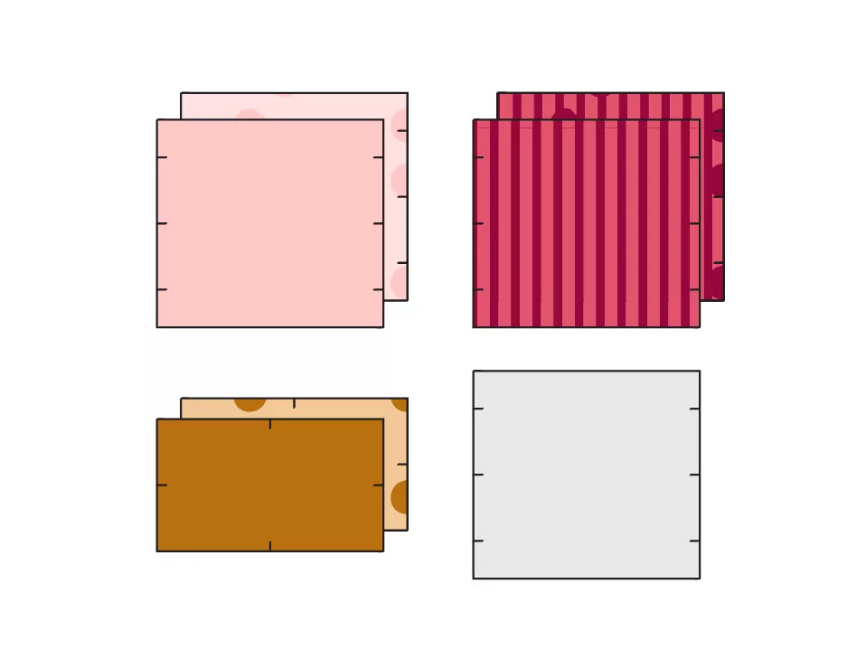 Trousse d'école double compartiments bicolore sergé de coton - tuto couture Mercerine