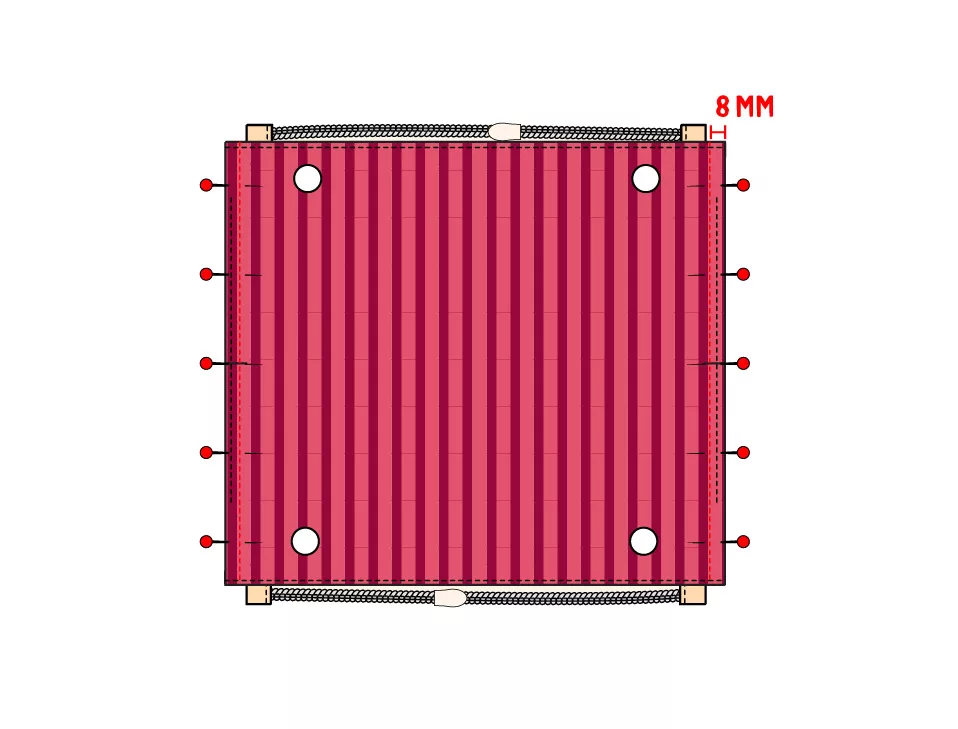 Trousse d'école double compartiments bicolore sergé de coton - tuto couture Mercerine