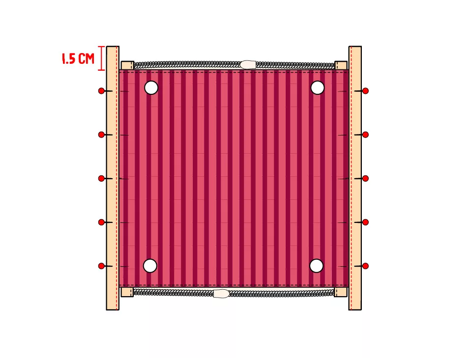 Trousse d'école double compartiments bicolore sergé de coton - tuto couture Mercerine