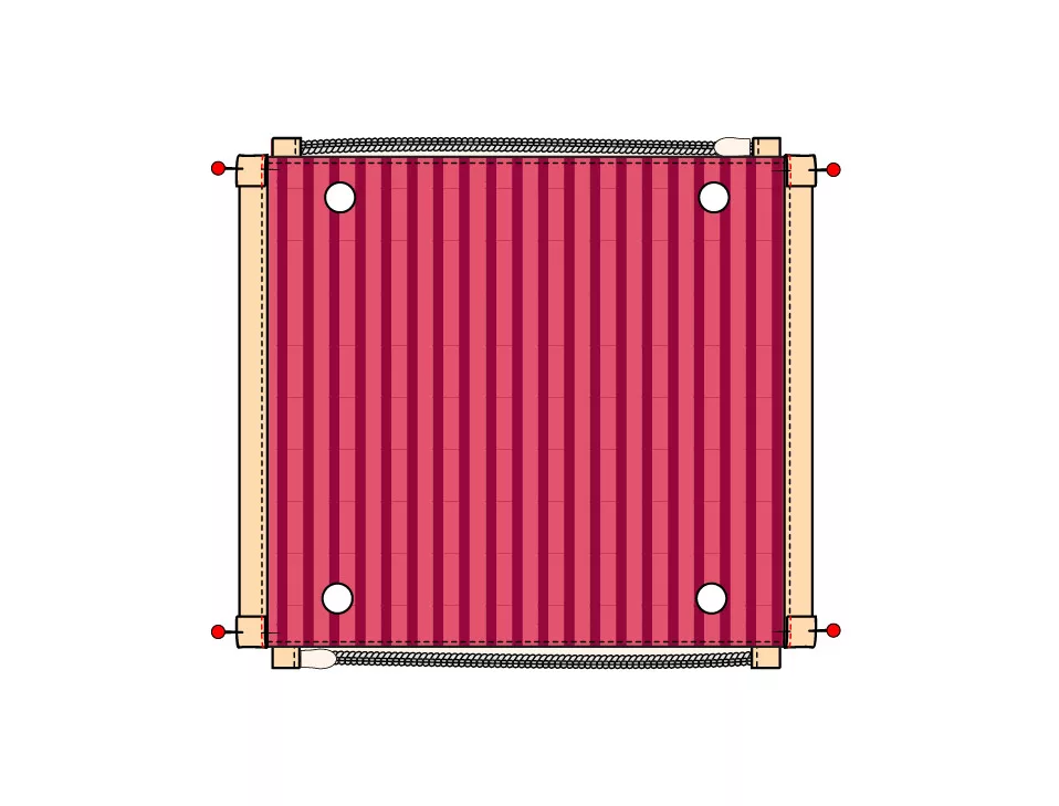 Trousse d'école double compartiments bicolore sergé de coton - tuto couture Mercerine