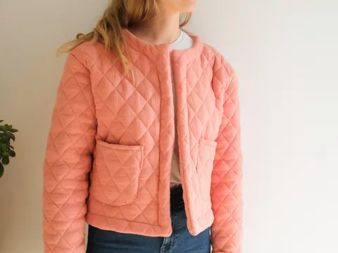 Mercerine tuto veste matelassée femme tendance adulte tuto gratuit mode couture DIY